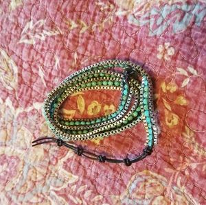Turquoise wrap bracelet